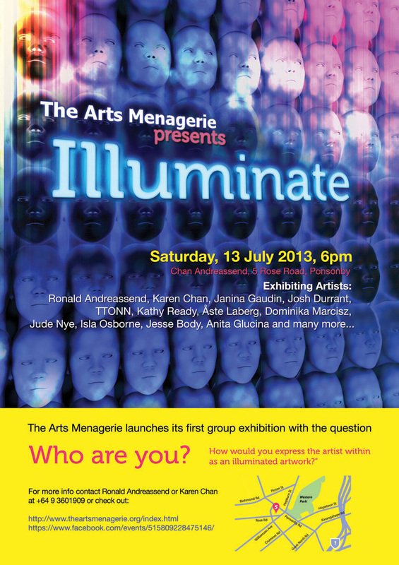 The Arts Menagerie Illuminate Exhibition its art in the dark